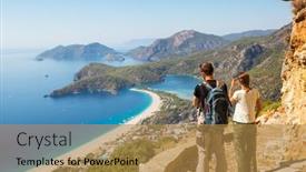  Presentation with beautiful landscapes - Theme having beautiful-nature-landscapes-in-turkey background and a coral colored foreground