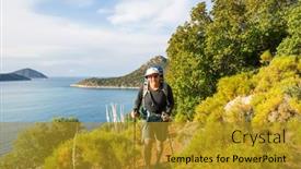  Presentation with beautiful landscapes - Slide deck having beautiful-nature-landscapes-in-turkey background and a gold colored foreground