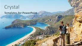  Presentation with beautiful landscapes - Slide set enhanced with beautiful-nature-landscapes-in-turkey background and a light blue colored foreground