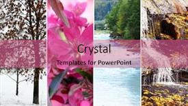  Presentation with beautiful nature - Presentation theme having earth cycles - different seasons of the year background and a coral colored foreground