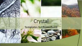  Presentation with beautiful nature - Beautiful PPT theme featuring earth cycles - different seasons of the year backdrop and a mint green colored foreground