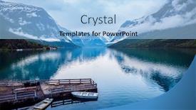  Presentation with beautiful nature - Beautiful presentation featuring beautiful-nature-norway-natural-landscape backdrop and a light blue colored foreground