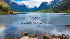  Presentation with beautiful nature - Presentation design featuring beautiful-nature-norway-natural-landscape background and a light blue colored foreground