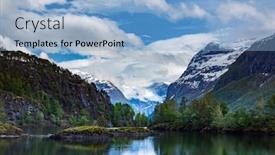  Presentation with beautiful nature - Amazing presentation design having beautiful-nature-norway-natural-landscape backdrop and a light blue colored foreground