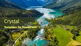  Presentation with beautiful nature - Slide deck consisting of beautiful-nature-norway-natural-landscape background and a tawny brown colored foreground