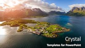  Presentation with campsite - Amazing presentation theme having beautiful-nature-norway-natural-landscape backdrop and a black colored foreground