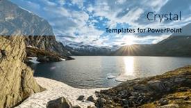  Presentation with beautiful nature - Presentation theme with beautiful-nature-norway-natural-landscape and a light blue colored foreground