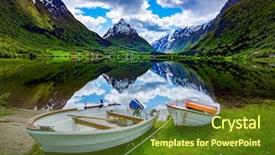  Presentation with beautiful nature - Theme featuring beautiful nature norway natural landscape background and a tawny brown colored foreground