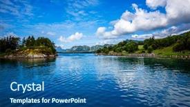  Presentation with beautiful nature - Slide deck enhanced with beautiful nature norway natural landscape background and a ocean colored foreground