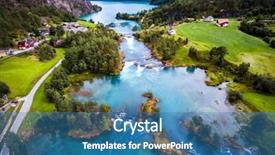  Presentation with beautiful nature - Cool new PPT theme with beautiful nature norway natural landscape backdrop and a teal colored foreground