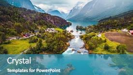  Presentation with norway - Beautiful PPT theme featuring beautiful nature norway natural landscape backdrop and a teal colored foreground