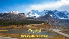  Presentation with rocky mountains - Amazing slides having beautiful nature of the rocky mountains of canada icefields parkway road and giant glaciers in the mountains backdrop and a tawny brown colored foreground