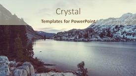  Presentation with nevada - Cool new PPT theme with beautiful nature scene in autumn mountains sierra nevada lake reflection backdrop and a cream colored foreground