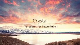  Presentation with winter scene - PPT theme having beautiful-nature-scene-in-early background and a lemonade colored foreground