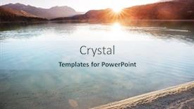  Presentation with nevada - Cool new slide set with beautiful-nature-scene-in-spring backdrop and a sky blue colored foreground