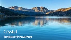  Presentation with nevada - Beautiful presentation theme featuring beautiful-nature-scene-in-spring backdrop and a teal colored foreground