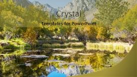  Presentation with nevada - Presentation theme consisting of beautiful-nature-scene-in-spring background and a gold colored foreground