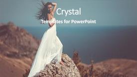  Presentation with tissue - Beautiful presentation design featuring beautiful nature wind - beauty woman on the rock backdrop and a seafoam green colored foreground