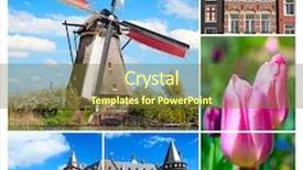  Presentation with photo collage for company behind the scen - Slide deck enhanced with beautiful nature wind - collage made of various photos background and a tawny brown colored foreground