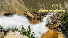  Presentation with nevada - Beautiful PPT theme featuring beautiful-nevada-falls-from-above backdrop and a tawny brown colored foreground