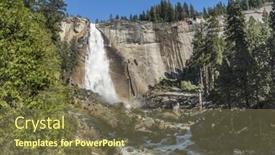  Presentation with nevada - Colorful presentation design enhanced with beautiful-nevada-falls-from-above backdrop and a tawny brown colored foreground