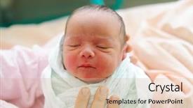  Presentation with mothers - Presentation theme consisting of beautiful new born baby background and a lemonade colored foreground