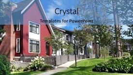  Presentation with neighborhood - Presentation theme having beautiful new contempory suburban attached background and a teal colored foreground