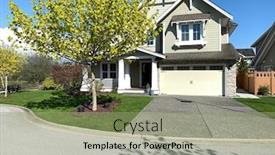  Presentation with british columbia canada - Colorful slides enhanced with beautiful-new-house-in-spring backdrop and a mint green colored foreground