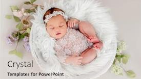  Presentation with infant - Presentation theme consisting of beautiful-newborn-baby-girl-wearing background and a lemonade colored foreground