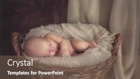  Presentation with new baby girl - Amazing slide deck having beautiful-newborn-infant-baby-studio backdrop and a violet colored foreground