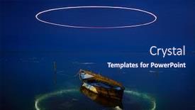  Presentation with old fishing boat - Presentation with beautiful-night-landscape-with-silhouette background and a navy blue colored foreground