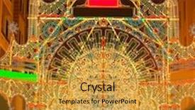  Presentation with street lights - Cool new PPT layouts with beautiful night lights in fallas fest of valencia in calle sueca street spain backdrop and a gold colored foreground