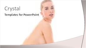  Presentation with spa concept - Colorful PPT layouts enhanced with beautiful nude woman sitting on flor spa concept backdrop and a white colored foreground