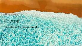  Presentation with sand ocean - Presentation theme having beautiful-ocean-beach-with-yellow background and a seafoam green colored foreground