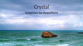  Presentation with water ocean - Audience pleasing slides consisting of beautiful-ocean-seacape-sky backdrop and a light blue colored foreground