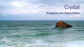  Presentation with water ocean - Presentation theme enhanced with beautiful ocean seacape sky and water background and a sky blue colored foreground