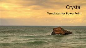  Presentation with water ocean - Colorful PPT layouts enhanced with beautiful ocean seacape sky and water backdrop and a yellow colored foreground