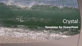  Presentation with ocean waves - Beautiful slide deck featuring beautiful-ocean-waves-nature-background backdrop and a dark gray colored foreground