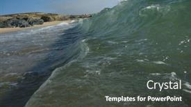  Presentation with ocean waves - Slide deck featuring beautiful-ocean-waves-nature-background background and a dark gray colored foreground