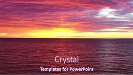  Presentation with ocean waves - Slide set enhanced with beautiful-ocean-waves-with-sunset background and a tawny brown colored foreground