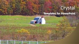  Presentation with old farm - Amazing presentation theme having beautiful-old-barn backdrop and a tawny brown colored foreground