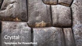  Presentation with inca - PPT theme featuring beautiful old inca wall close background and a gray colored foreground