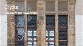  Presentation with renaissance - Beautiful slides featuring beautiful-old-renaissance-window backdrop and a coral colored foreground