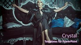  Presentation with woman world - Cool new presentation theme with beautiful-old-woman-a-noble backdrop and a wine colored foreground