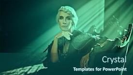  Presentation with woman world - Cool new PPT theme with beautiful-old-woman-a-noble backdrop and a ocean colored foreground