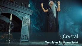  Presentation with black queen - Presentation theme with beautiful-old-woman-with-long background and a ocean colored foreground