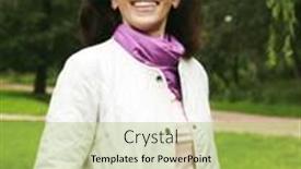  Presentation with pensioner - Presentation featuring beautiful-old-woman background and a yellow colored foreground