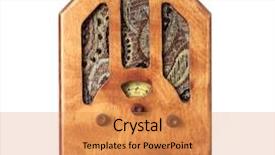  Presentation with radio - Cool new presentation design with beautiful old wooden radio backdrop and a coral colored foreground