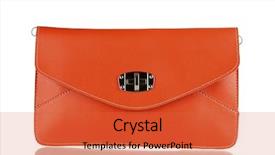  Presentation with leather bag - Theme enhanced with beautiful orange leather woman bag background and a red colored foreground