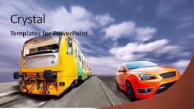  Presentation with sport cars - Slide deck consisting of beautiful orange sport cars background and a light blue colored foreground